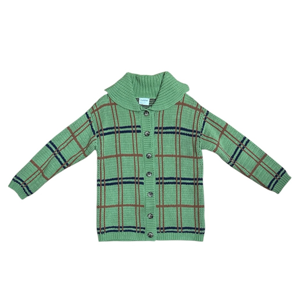 Anthropologie Callahan Green and Brown Plaid Knit Cardigan - Picture 5 of 10